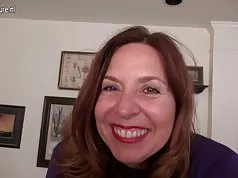 Naughty American mom playing with herself